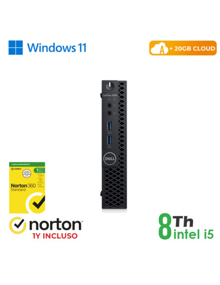 RINOVO Mini PC DELL Optiplex 3060-5060M i5-8X00/DDR4 16GB/SSD 128GB/W11P/HDMI/CLOUD20GB/Grade A/1Y W