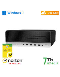 PC HP 600-800 G3 SFF i7-7X00/DDR4 16GB/SSD 128GB+500GB HDD/W11P/CLOUD20GB/Grade A/1Y Warranty + NORT