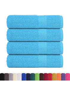 Asciugamani da bagno FROGN 4 pz Turchese 100x150 cm 360 g/m²