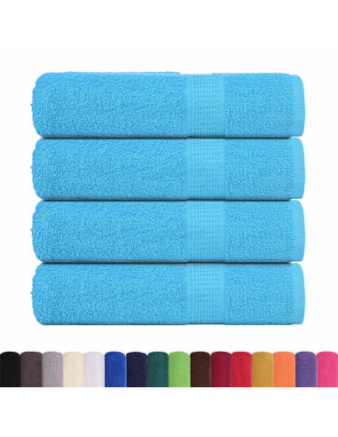 Asciugamani da bagno FROGN 4 pz Turchese 100x150 cm 360 g/m²