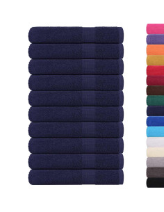 Asciugamani per sauna FROGN 10 pezzi blu navy 80x200 cm 360 g/m²