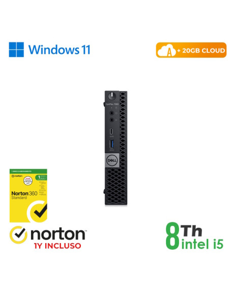 RINOVO  Mini PC DELL REFURBISHED Optiplex 7060M i5-8X00 SODDR4 16GB SSD 256GB W11P CLOUD20GB Grade A