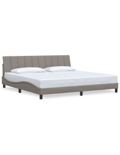 Giroletto senza Materasso Hanko Tortora 200x200 cm in Tessuto 2