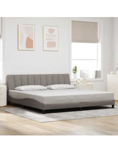 Giroletto senza Materasso Hanko Tortora 200x200 cm in Tessuto