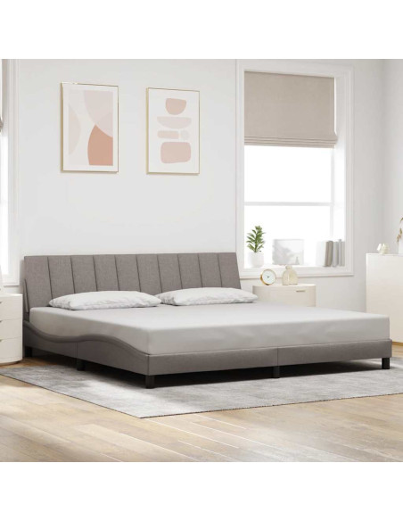 Giroletto senza Materasso Hanko Tortora 200x200 cm in Tessuto