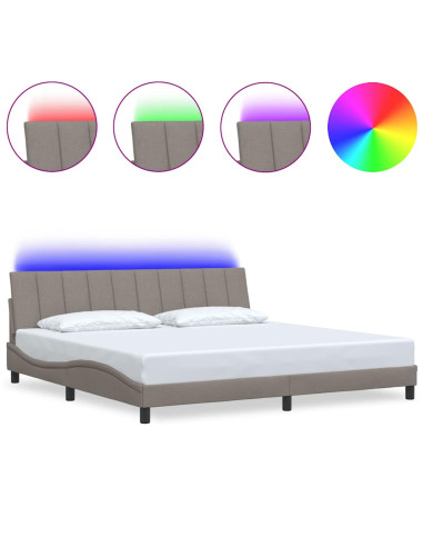 Giroletto senza Materasso Hanko Tortora 200x200 cm in Tessuto