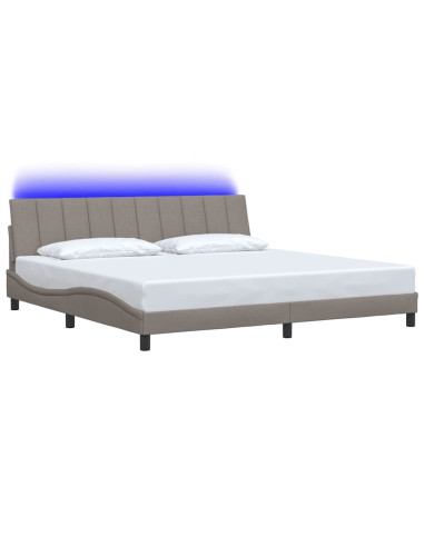 Giroletto senza Materasso Hanko Tortora 200x200 cm in Tessuto