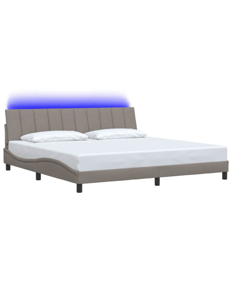 Giroletto senza Materasso Hanko Tortora 200x200 cm in Tessuto
