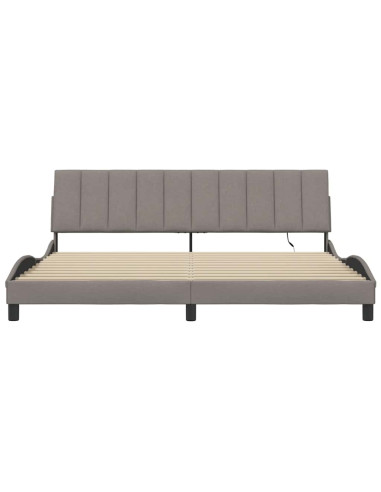Giroletto senza Materasso Hanko Tortora 200x200 cm in Tessuto