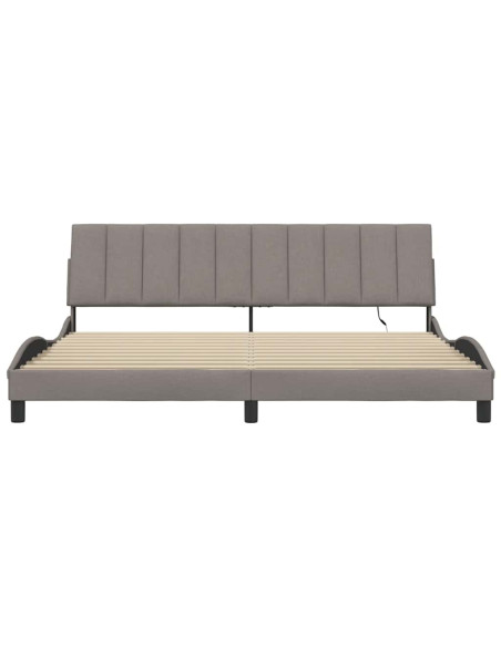 Giroletto senza Materasso Hanko Tortora 200x200 cm in Tessuto
