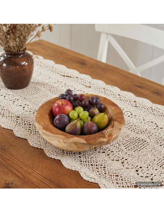 Portafrutta JEPARA Ø 30 cm Legno di teak massello Rotondo