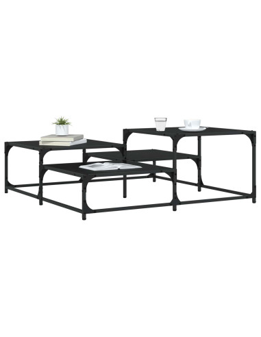 Tavolino da salotto Rovere Nero 107 x 107 x 40 cm