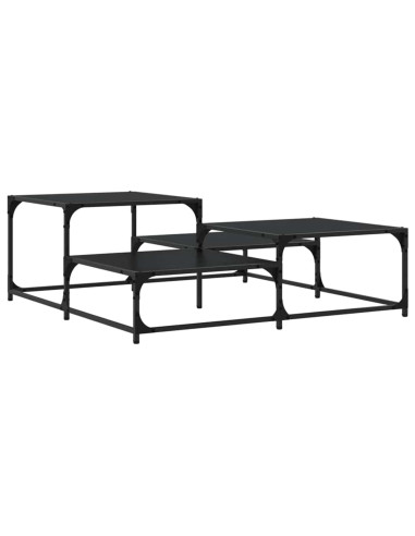 Tavolino da salotto Rovere Nero 107 x 107 x 40 cm