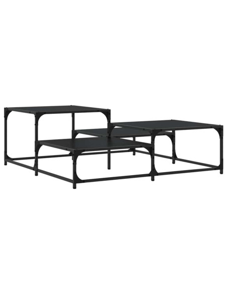 Tavolino da salotto Rovere Nero 107 x 107 x 40 cm