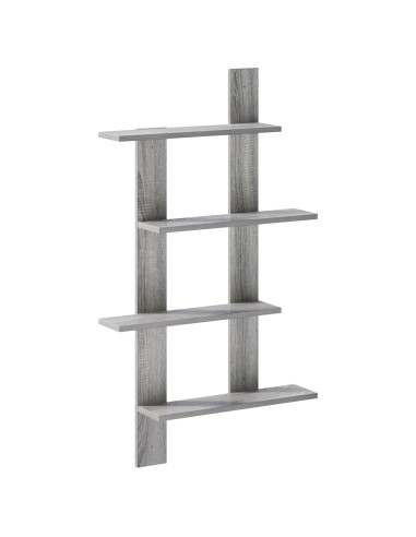 Scaffale da parete Sonoma grigio 61 x 13,5 x 105 cm