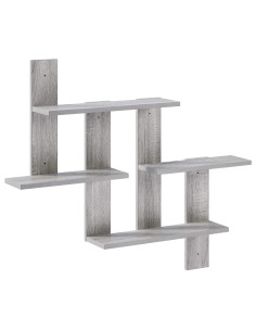 Scaffale da parete Sonoma grigio 85 x 13,5 x 73,5 cm