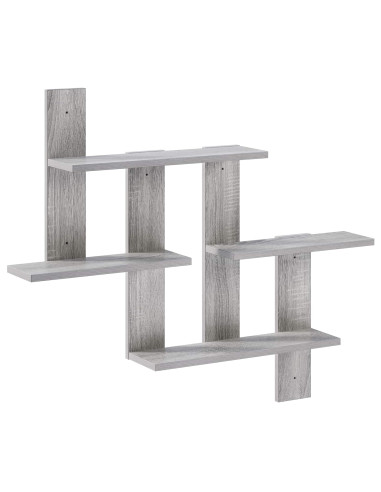 Scaffale da parete Sonoma grigio 85 x 13,5 x 73,5 cm
