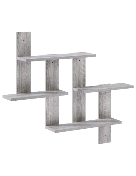 Scaffale da parete Sonoma grigio 85 x 13,5 x 73,5 cm