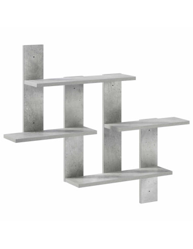 Scaffale da parete Grigio Cemento 85 x 13,5 x 73,5 cm