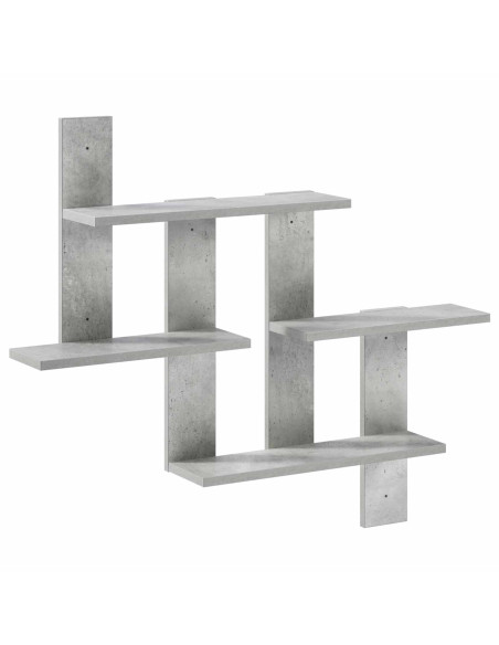 Scaffale da parete Grigio Cemento 85 x 13,5 x 73,5 cm