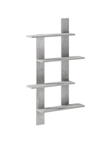 Scaffale da parete Grigio Cemento 61 x 13,5 x 105 cm