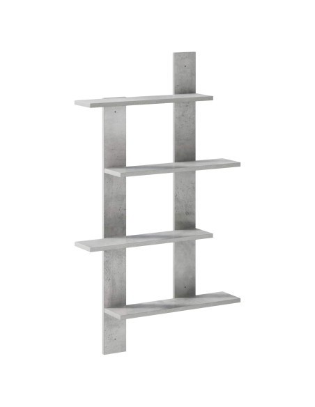 Scaffale da parete Grigio Cemento 61 x 13,5 x 105 cm