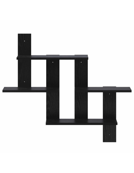 Scaffale da parete Rovere Nero 85 x 13,5 x 73,5 cm