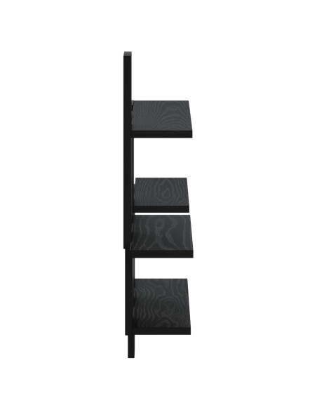 Scaffale da parete Rovere Nero 85 x 13,5 x 73,5 cm