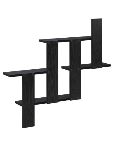 Scaffale da parete Rovere Nero 85 x 13,5 x 73,5 cm