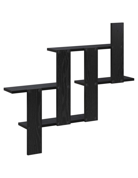 Scaffale da parete Rovere Nero 85 x 13,5 x 73,5 cm