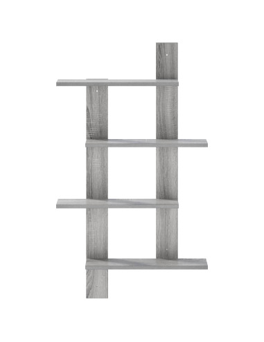 Scaffale da parete Sonoma grigio 61 x 13,5 x 105 cm