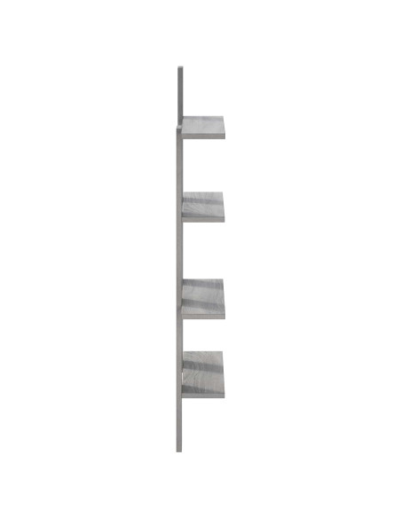 Scaffale da parete Sonoma grigio 61 x 13,5 x 105 cm
