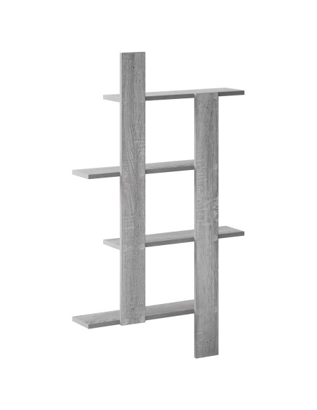 Scaffale da parete Sonoma grigio 61 x 13,5 x 105 cm