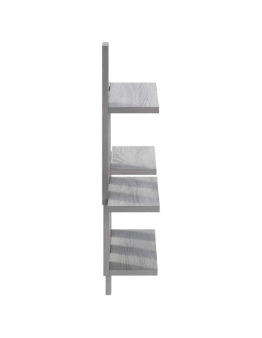 Scaffale da parete Sonoma grigio 85 x 13,5 x 73,5 cm