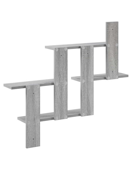 Scaffale da parete Sonoma grigio 85 x 13,5 x 73,5 cm