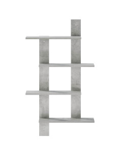 Scaffale da parete Grigio Cemento 61 x 13,5 x 105 cm 2