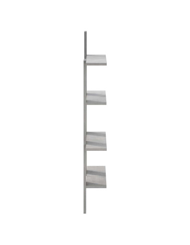 Scaffale da parete Grigio Cemento 61 x 13,5 x 105 cm