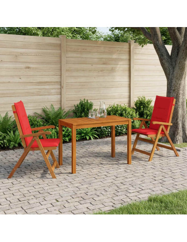 Set da pranzo da giardino 3 pezzi 3 pz Naturale