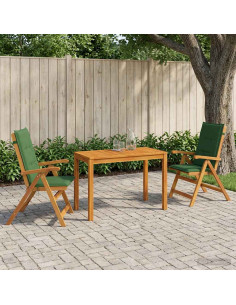 Set da pranzo da giardino 3 pezzi 3 pz Naturale