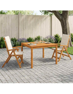 Set da pranzo da giardino 3 pezzi 3 pz Naturale