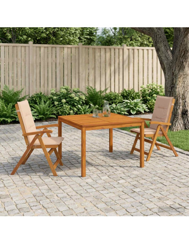 Set da pranzo da giardino 3 pezzi 3 pz Naturale