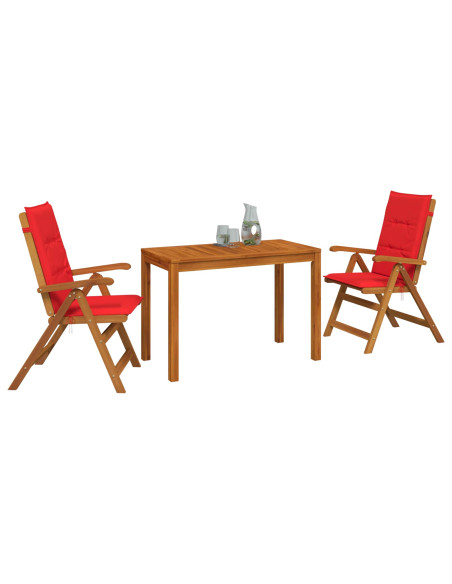 Set da pranzo da giardino 3 pezzi 3 pz Naturale