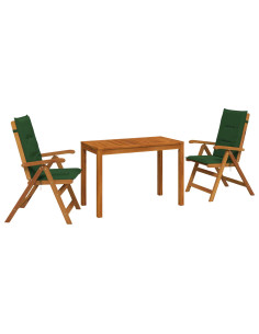 Set da pranzo da giardino 3 pezzi 3 pz Naturale 2