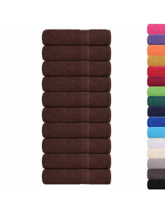 Asciugamani FROGN 10 pz Marrone 50x100 cm 360 g/m²