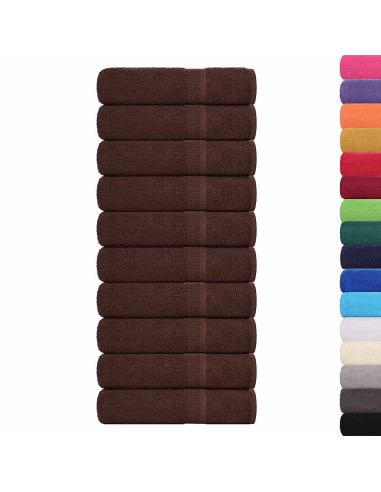 Asciugamani FROGN 10 pz Marrone 50x100 cm 360 g/m²