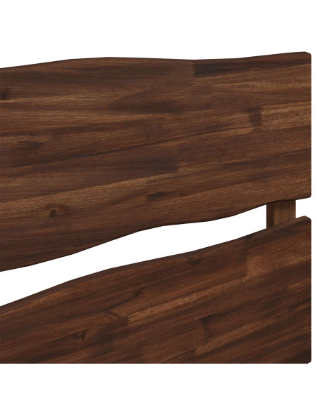 Testiera con bordo vivo ROSTOCK Marrone Scuro 120 cm