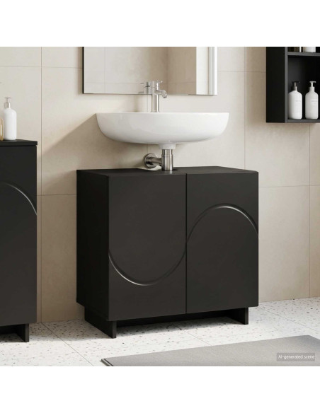 Mobile da bagno Nero 60 x 41 x 58 cm Legno ingegnerizzato