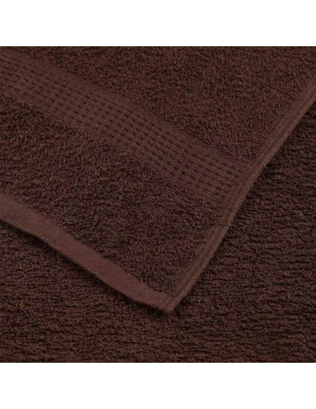 Asciugamani da doccia FROGN 10 pz Marrone 70x140 cm 360 g/m²
