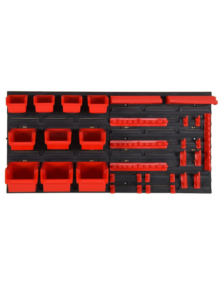 Set da Officina 35 pz Rosso e Nero 77x39 cm in Polipropilene