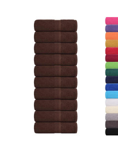 Asciugamani FROGN 10 pz Marrone 30x30 cm 360 g/m²